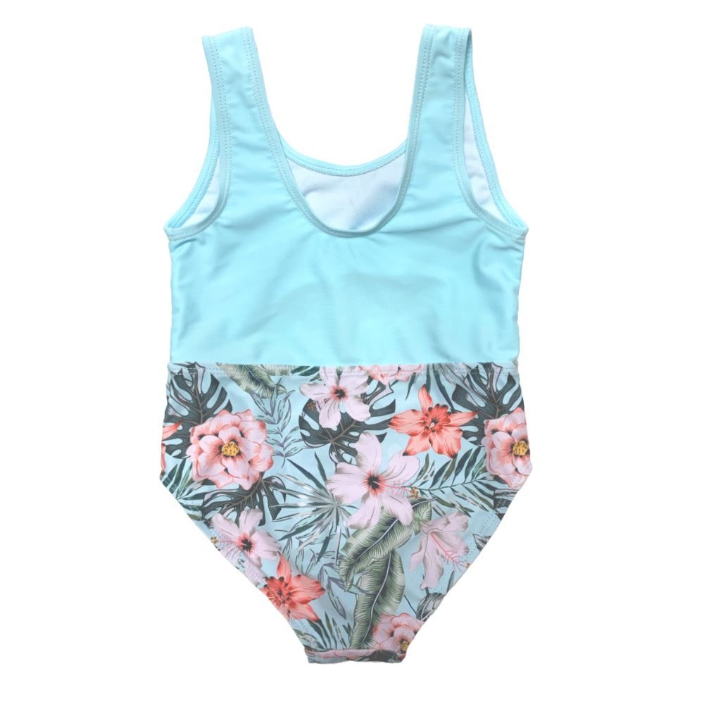 2023 Girls One Piece SwimWear Kids Swimming Colourblock Beach Wear Swimsuit