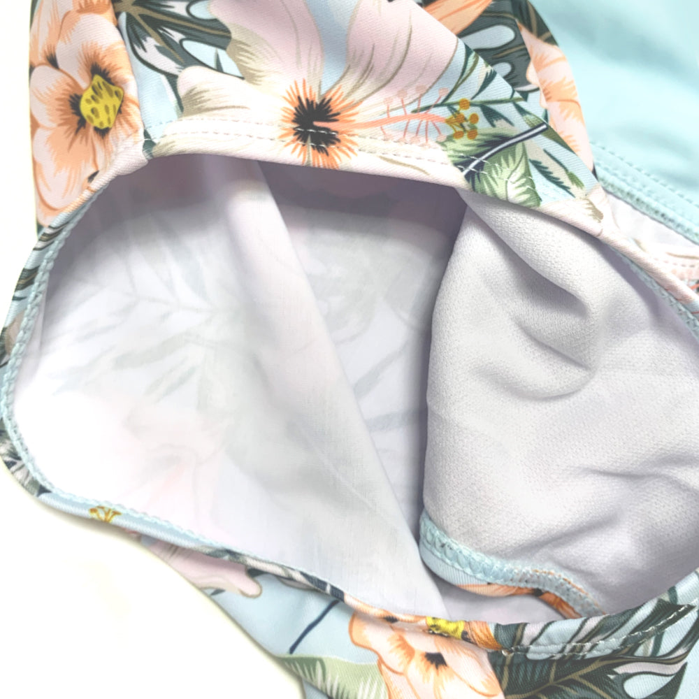 2023 Girls One Piece SwimWear Kids Swimming Colourblock Beach Wear Swimsuit