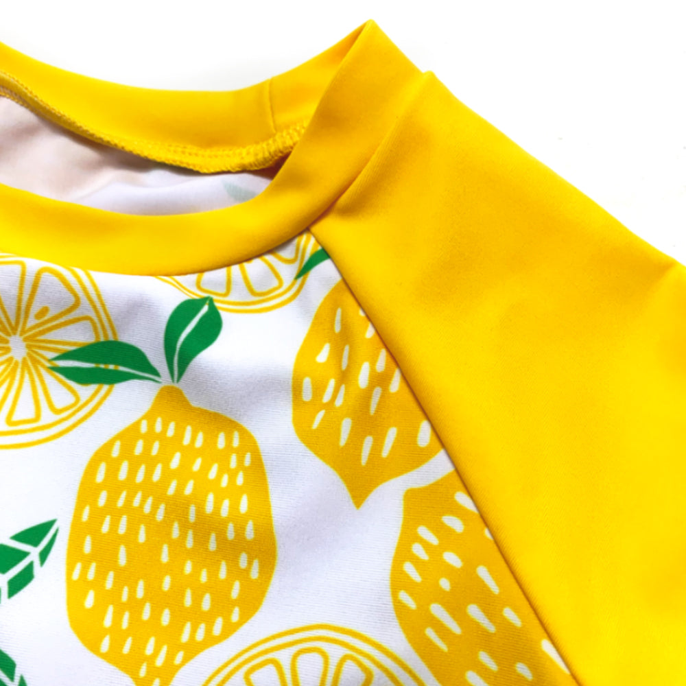 Girls Three Pieces Long Sleeve Yellow Beach Wear