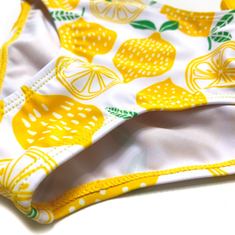 Girls Three Pieces Long Sleeve Yellow Beach Wear