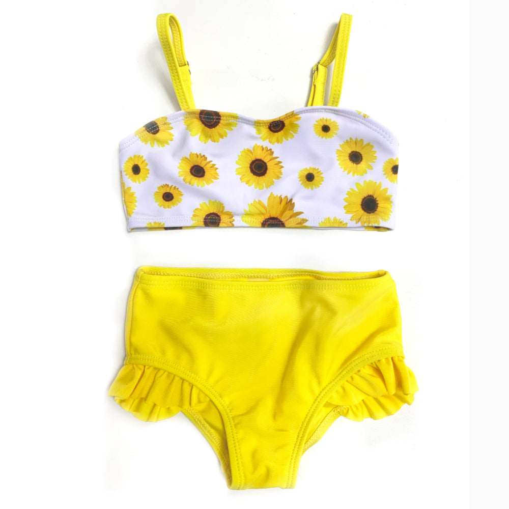 Three Pieces Swimwear Bikini Set With Cover Up Kids Swimming Suit