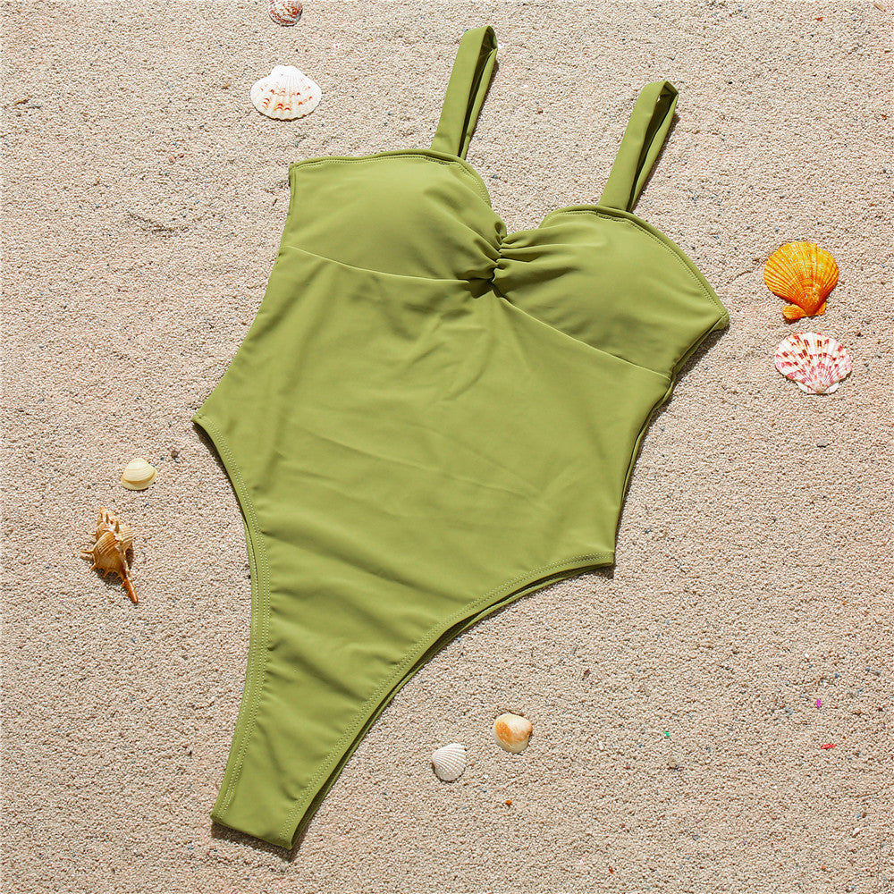 One Piece Sexy High Leg Cut Swimsuit