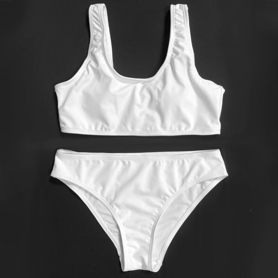 Three pieces girls fashion swimwear with coverup