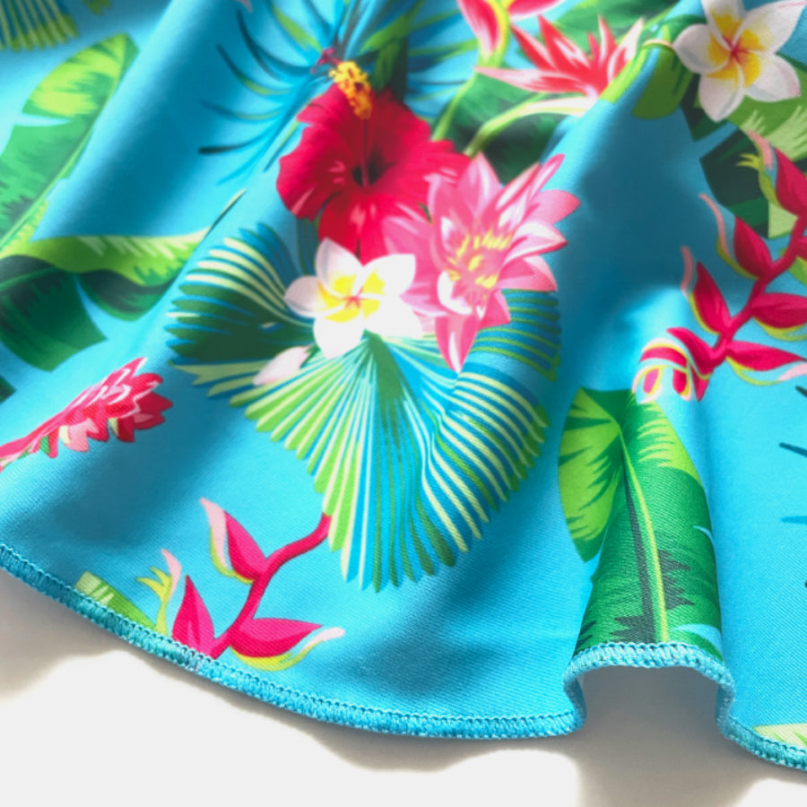 Two pieces flower printing swimsuits for girl