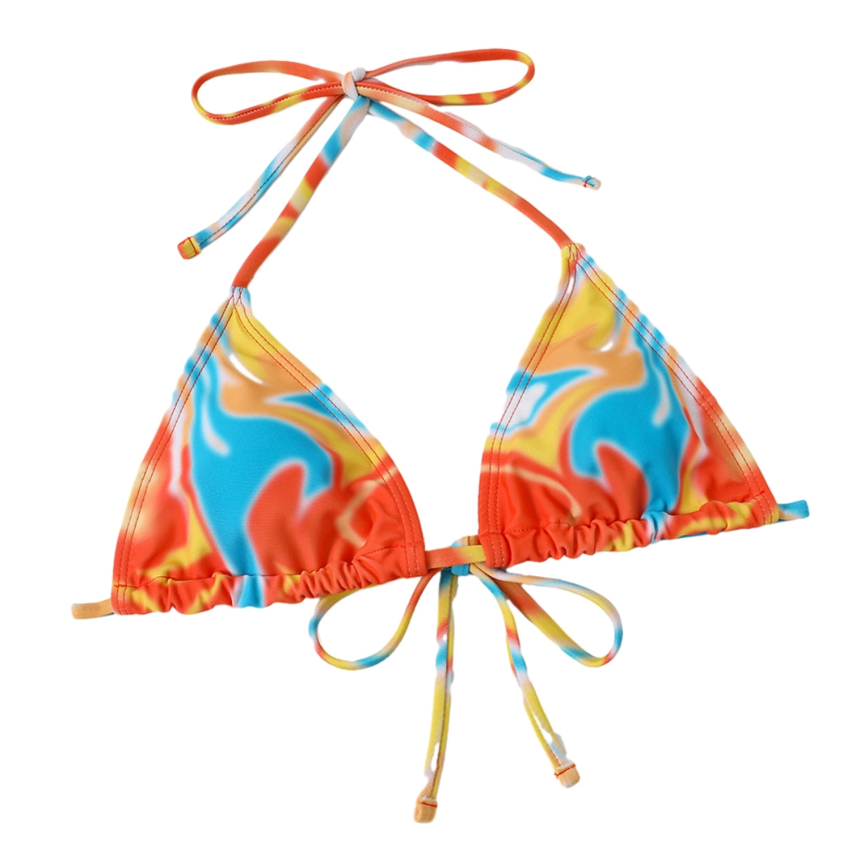 Hot Sexy 4Pcs Women Bikini Sets Tie-Dyed Print Fashion Design Bikini