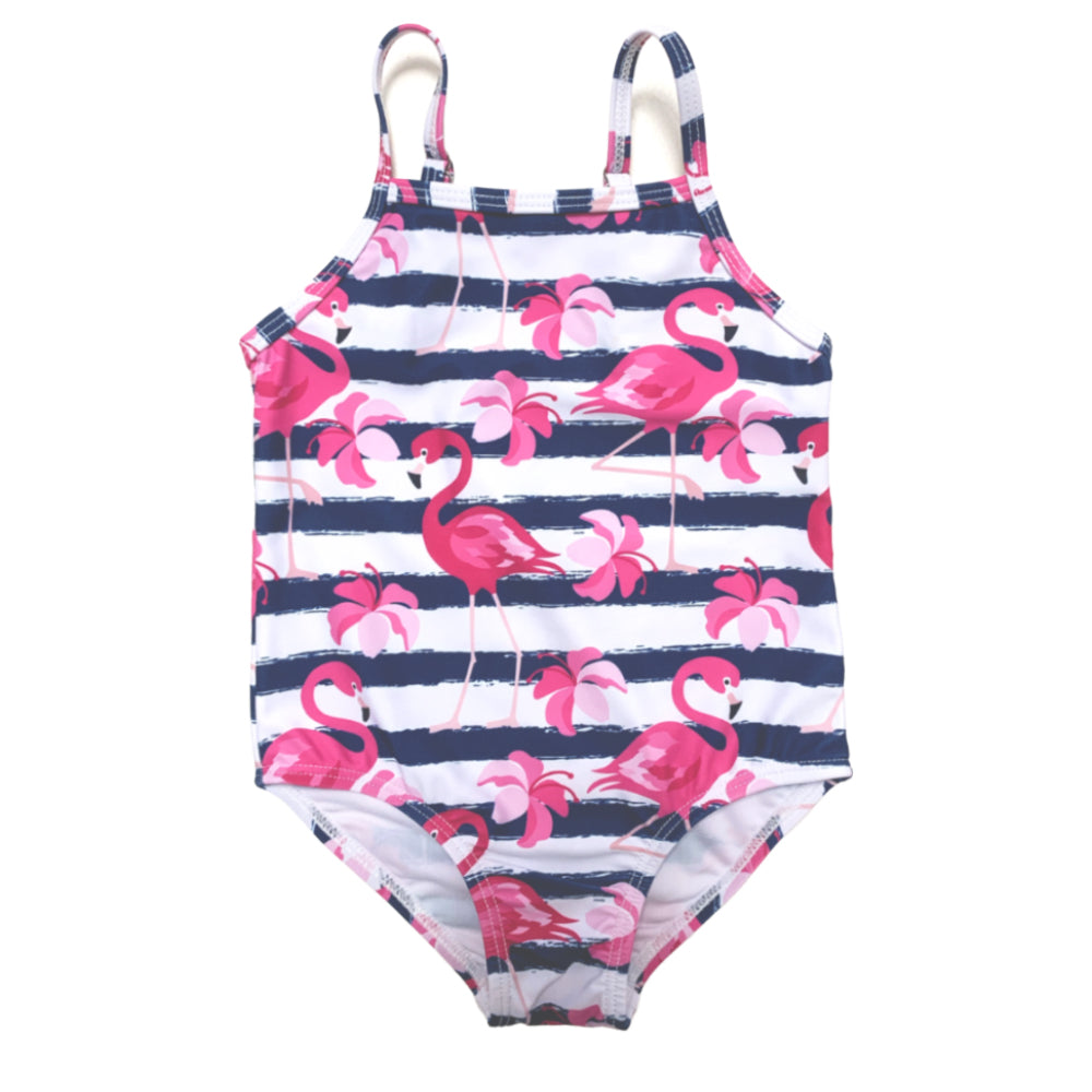 Little Girls One Piece Swimwear Kids Swimming Flamingo Beach Wear Swimsuit