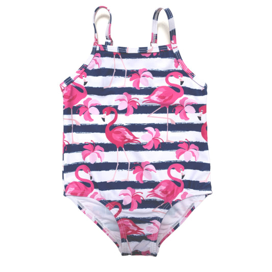Little Girls One Piece Swimwear Kids Swimming Flamingo Beach Wear Swimsuit
