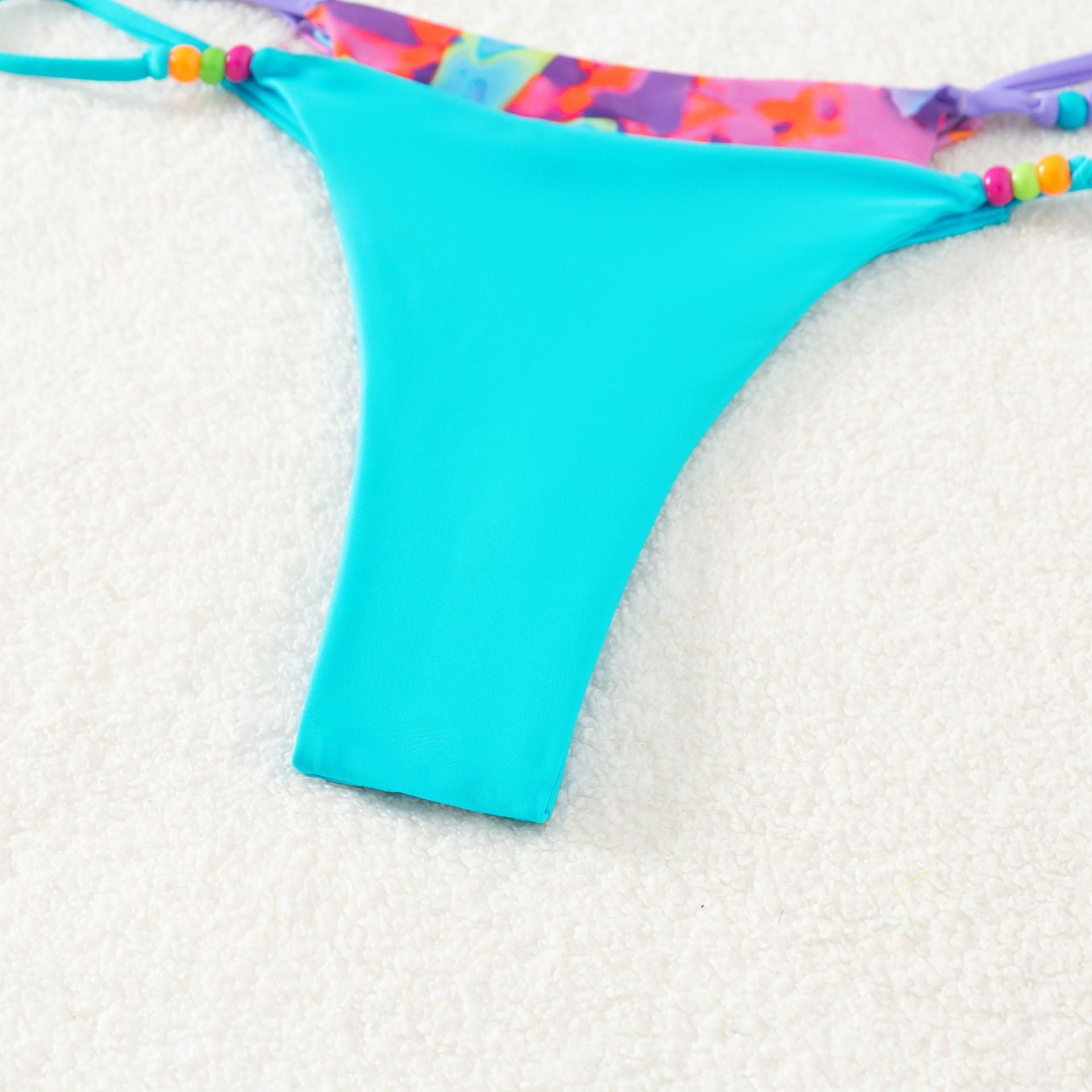2 Piece Patchwork Color Contrast Bikini