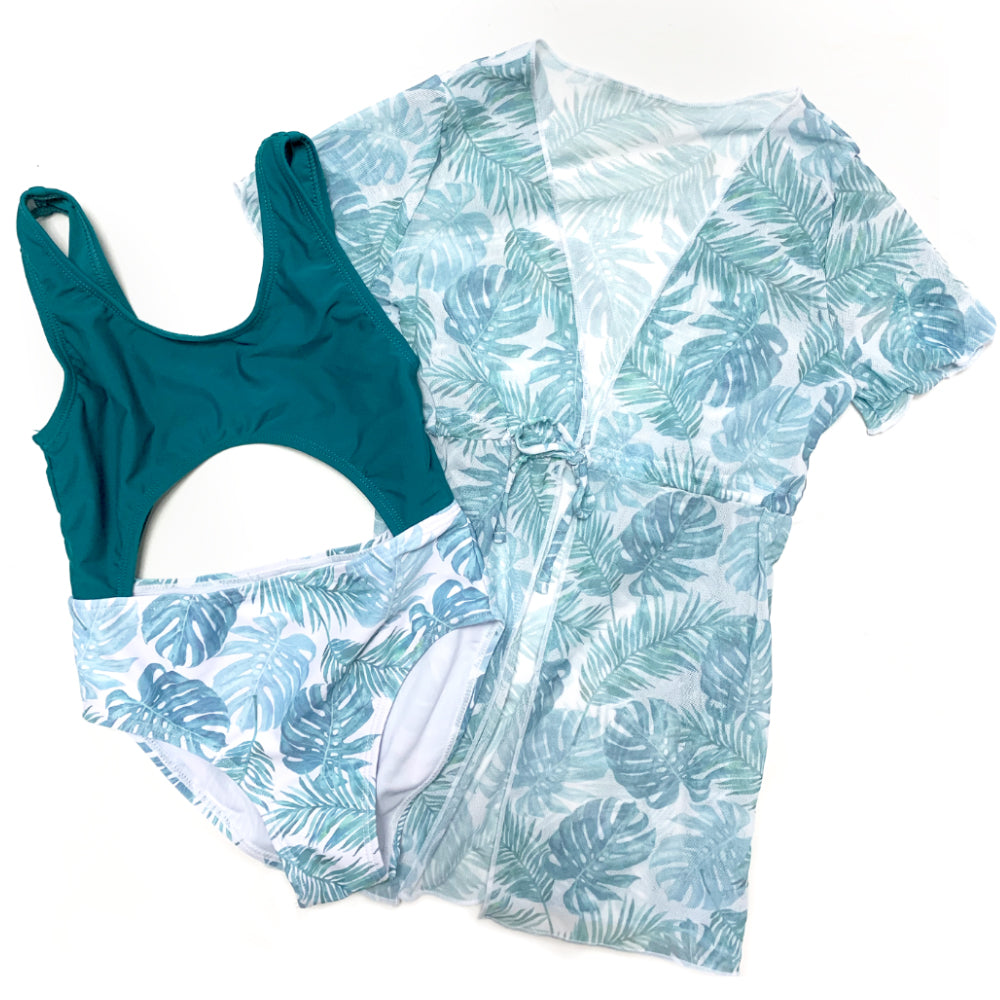 Girls Three Pieces SwimWear Bikini Set With Cover Up Kids Swimming Suit Beach Wear for summer