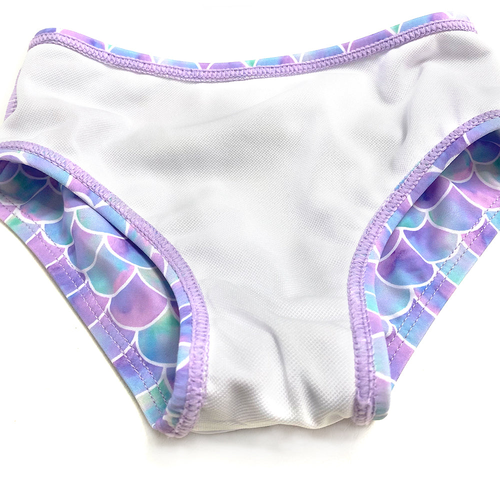 2023 Girls Mermaid SwimWear Kids Two Pieces SwimSuit Purple Beach Wear