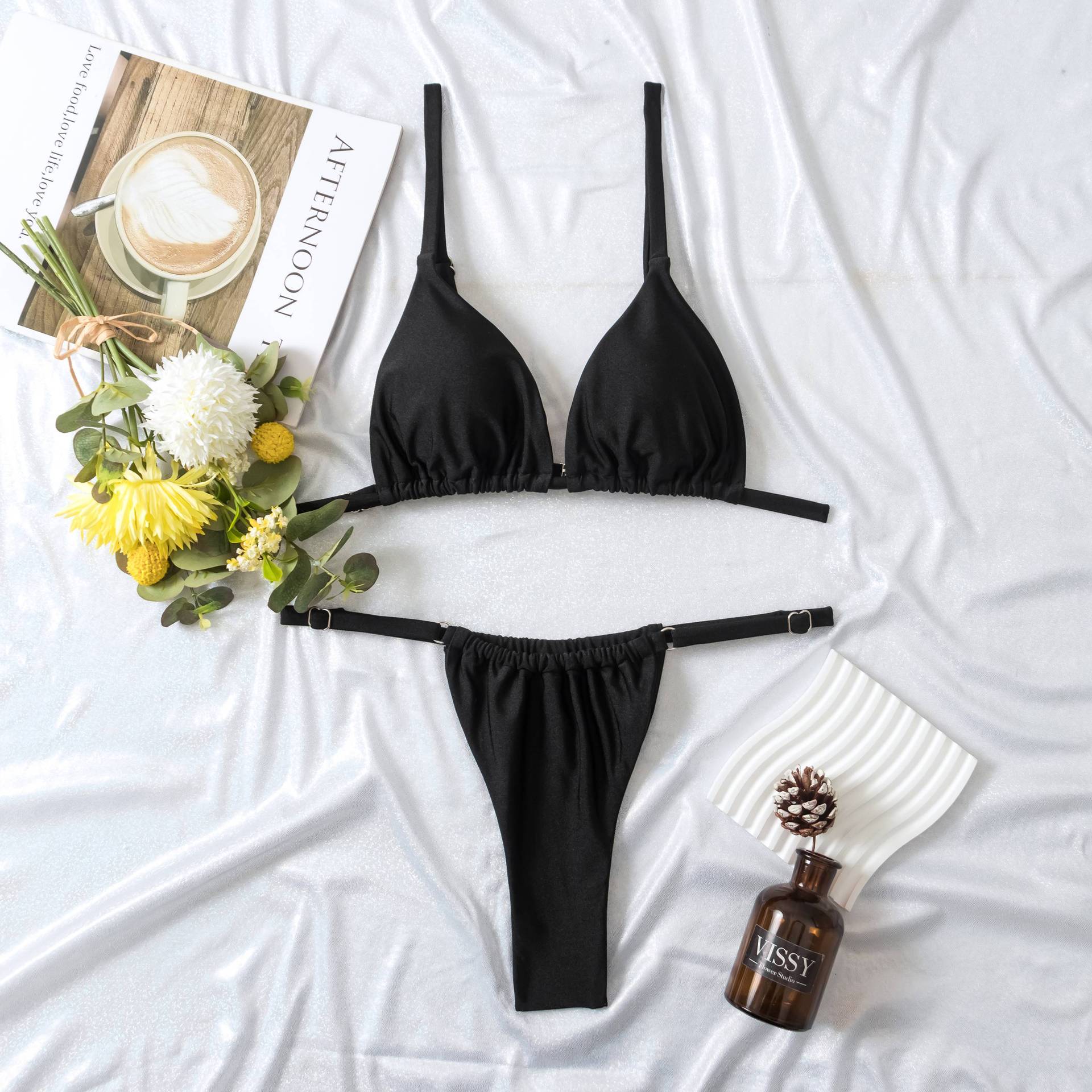 2-Piece Micro Swimsuit Thong Brazilian Bikini Set