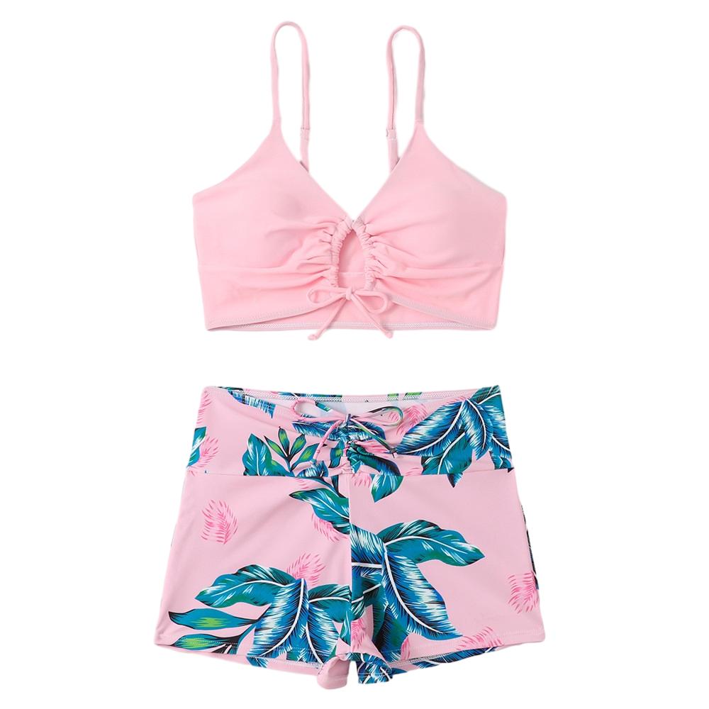 2 Pieces Women Bikini Set Sexy V-Neck Swimwear