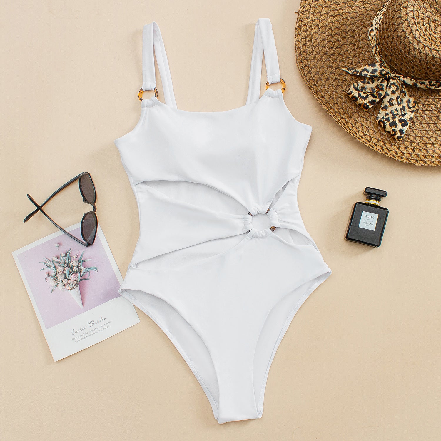 one-piece swimsuit Euro-American solid color bikini