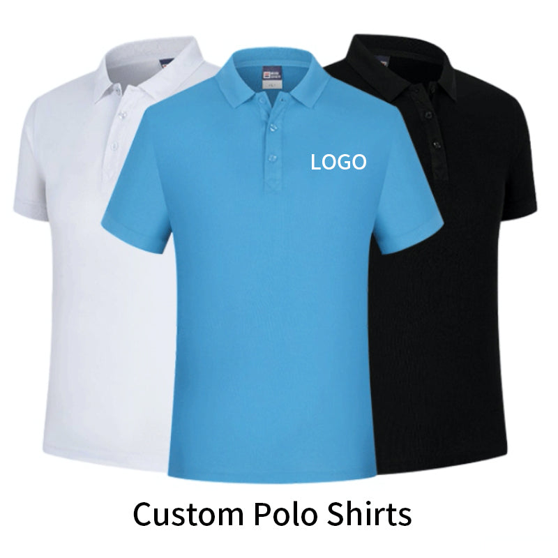 Custom Wholesale 100% Cotton Solid Color T-Shirts Casual Men's POLO Shirt