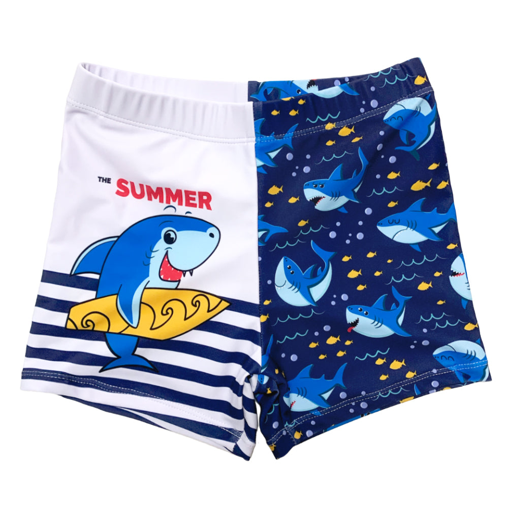 Boys Swim Trunk Custom Kids Cartoon Swim Shorts Boys Swim Shorts With Sharks