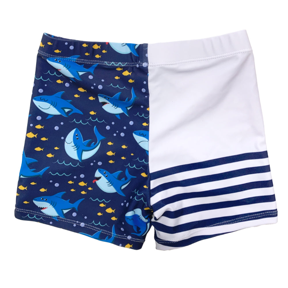 Boys Swim Trunk Custom Kids Cartoon Swim Shorts Boys Swim Shorts With Sharks