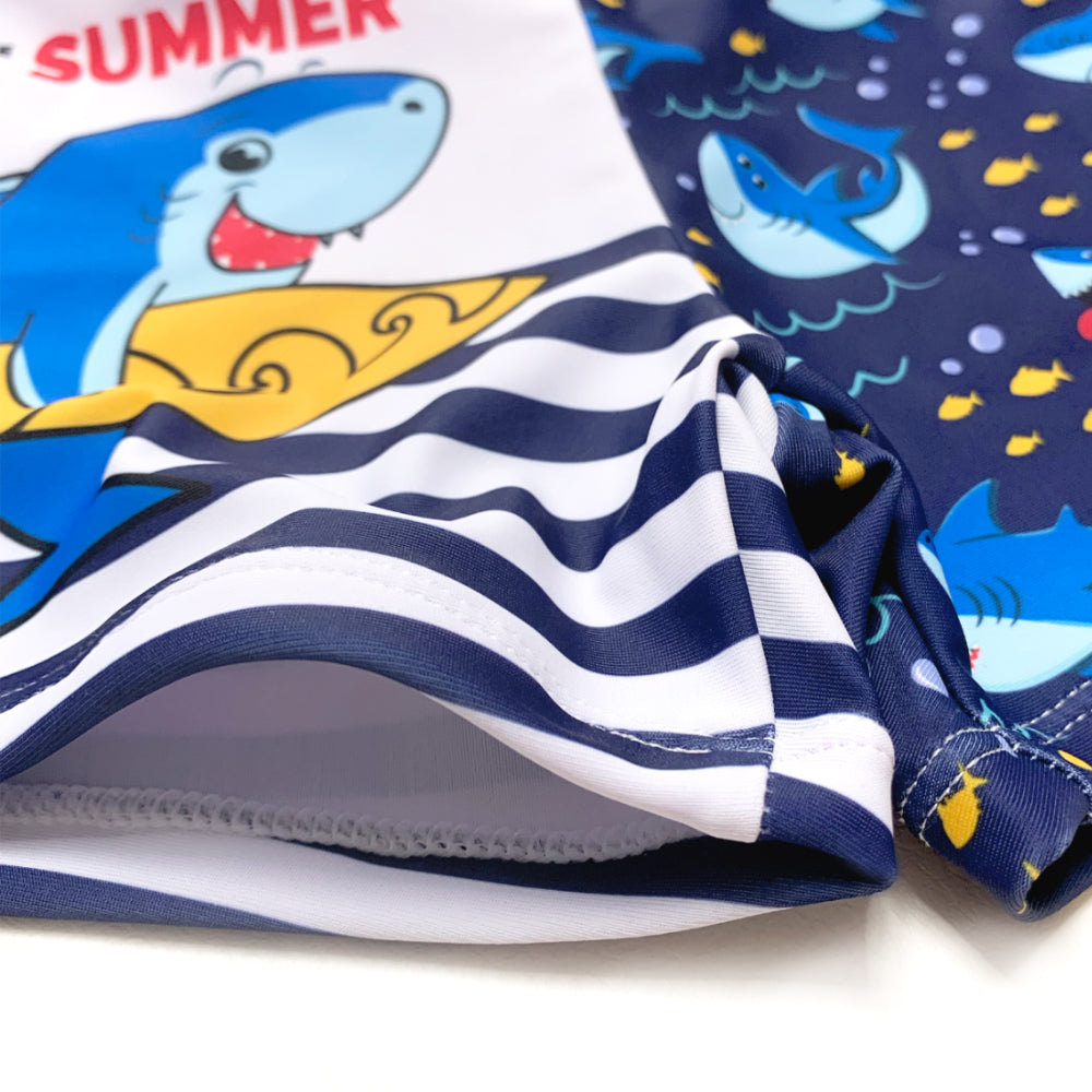 Boys Swim Trunk Custom Kids Cartoon Swim Shorts Boys Swim Shorts With Sharks