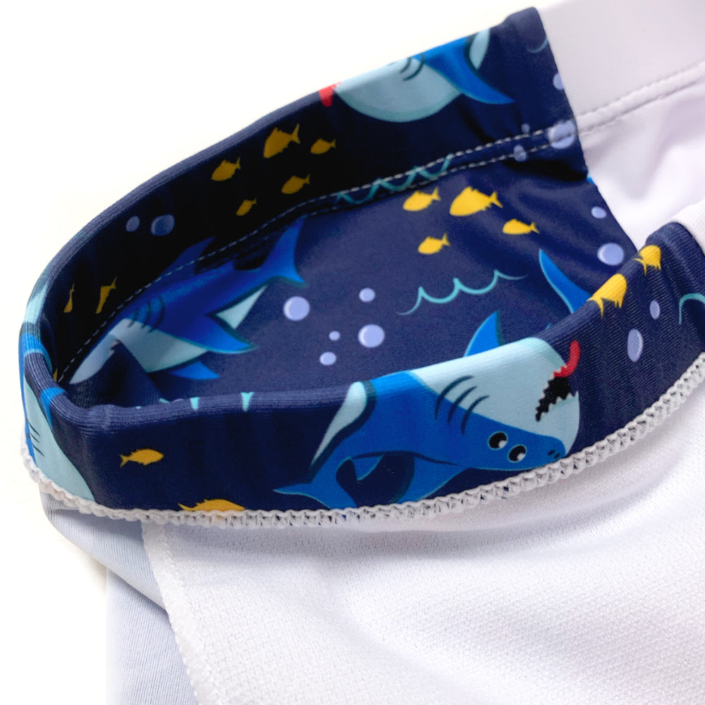 Boys Swim Trunk Custom Kids Cartoon Swim Shorts Boys Swim Shorts With Sharks