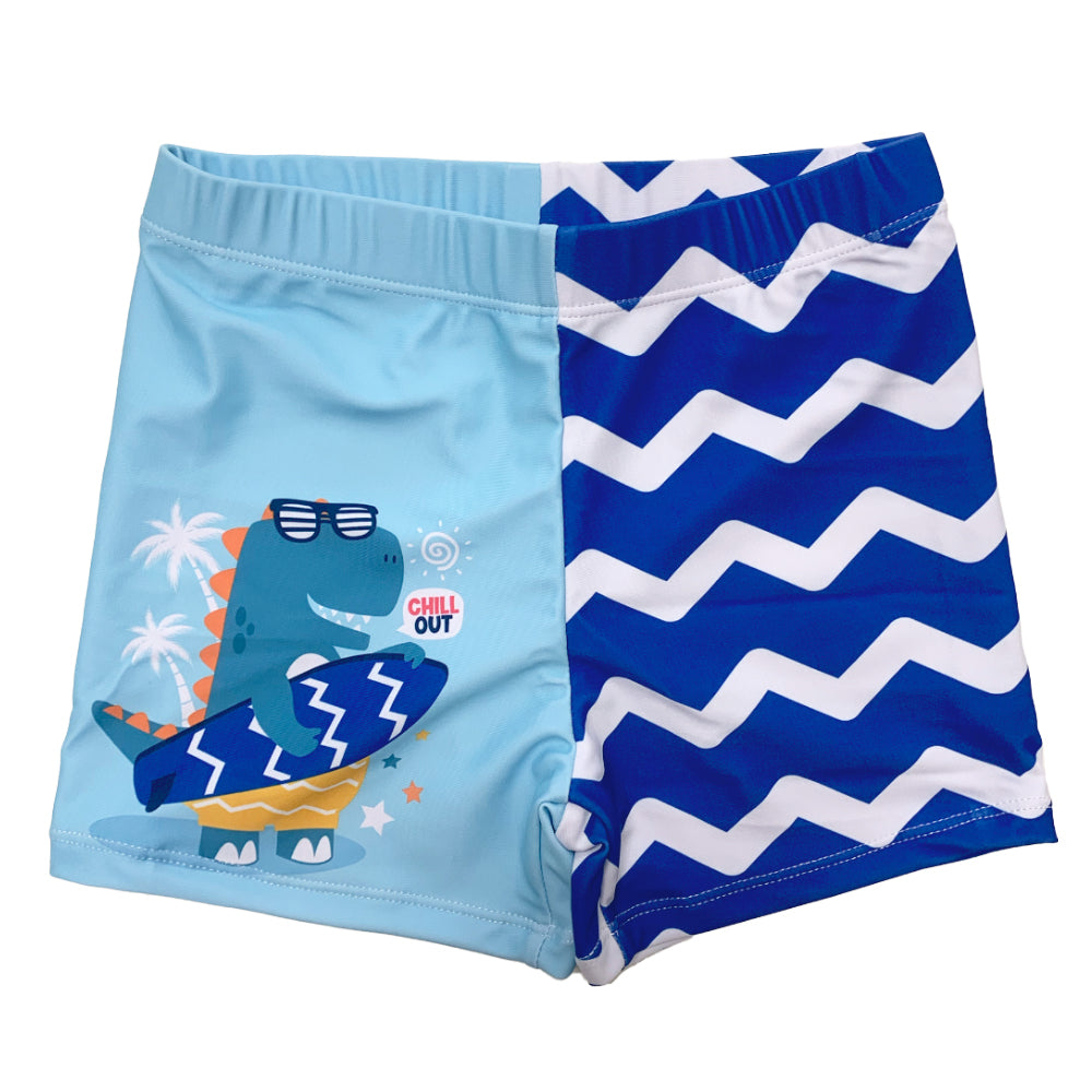 Boys Swim Trunk Custom Kids Cartoon Swimming Suit Boys Swim Shorts With Dino