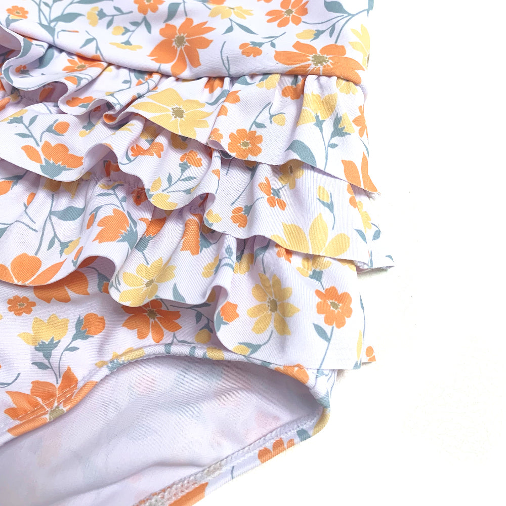 2023 Girls One Piece Swimwear Girls Floral Swimsuit