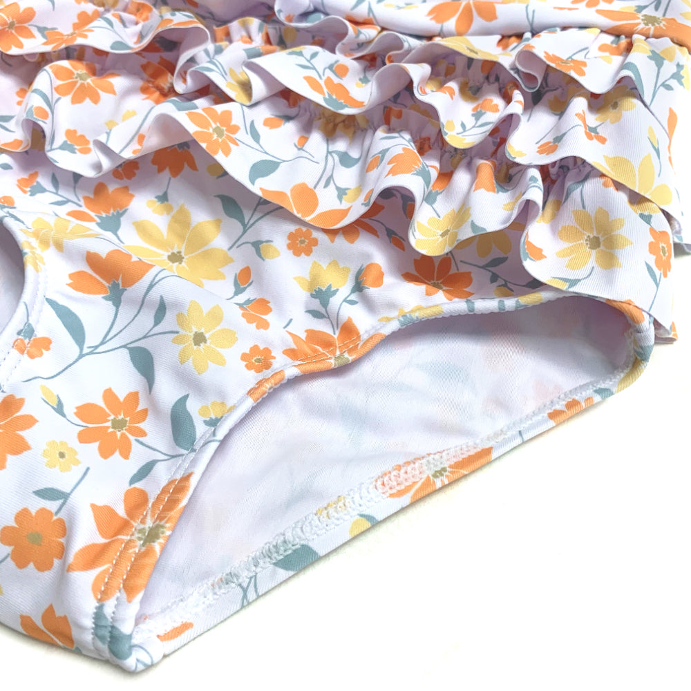 2023 Girls One Piece Swimwear Girls Floral Swimsuit