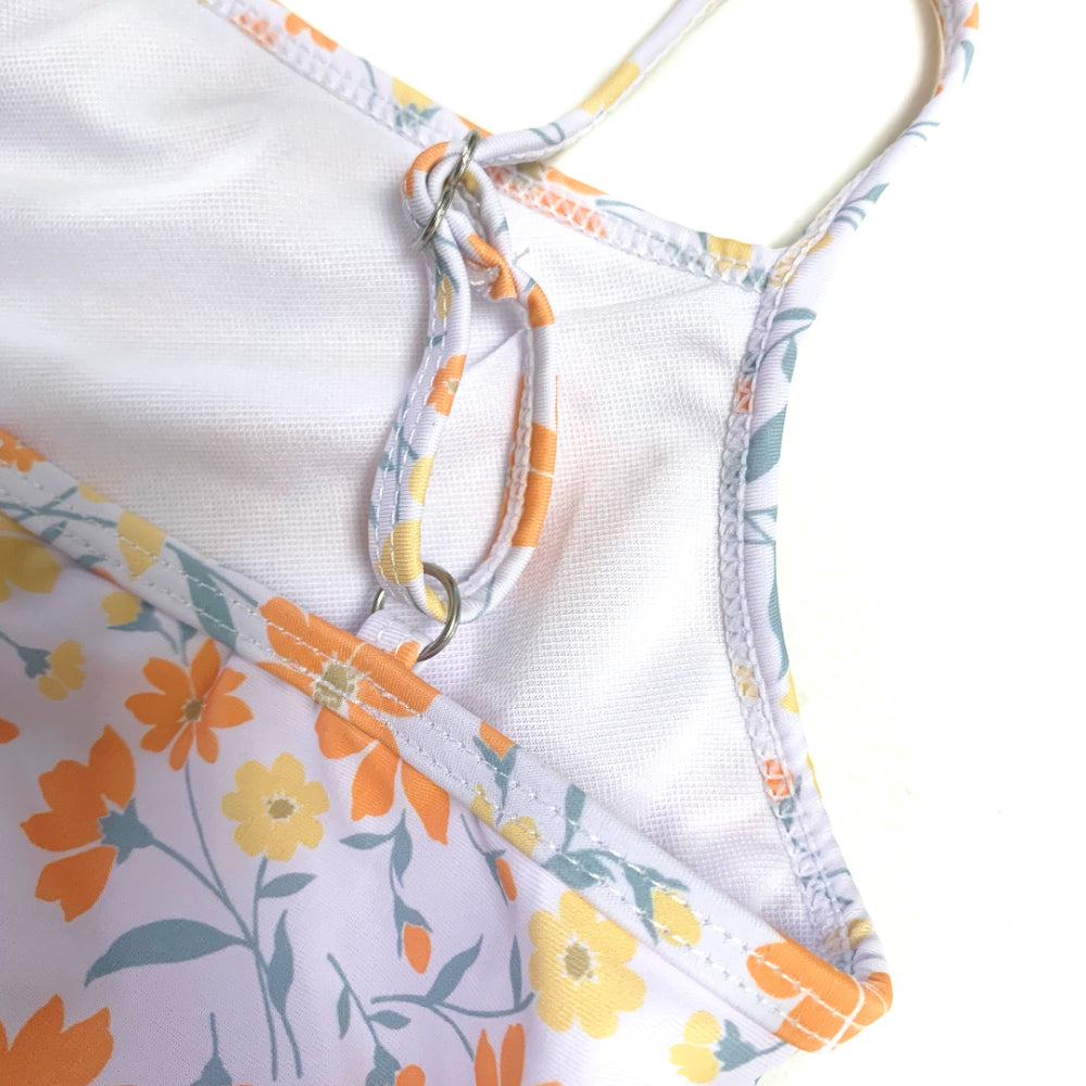2023 Girls One Piece Swimwear Girls Floral Swimsuit