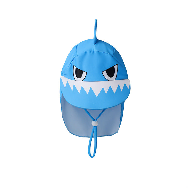 3Pc Cute Cartoon Shark Boys Swimwear Bathing Suit Set