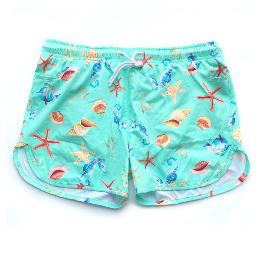 Fashion women swim trunk summer beach shorts for holiday with pocket