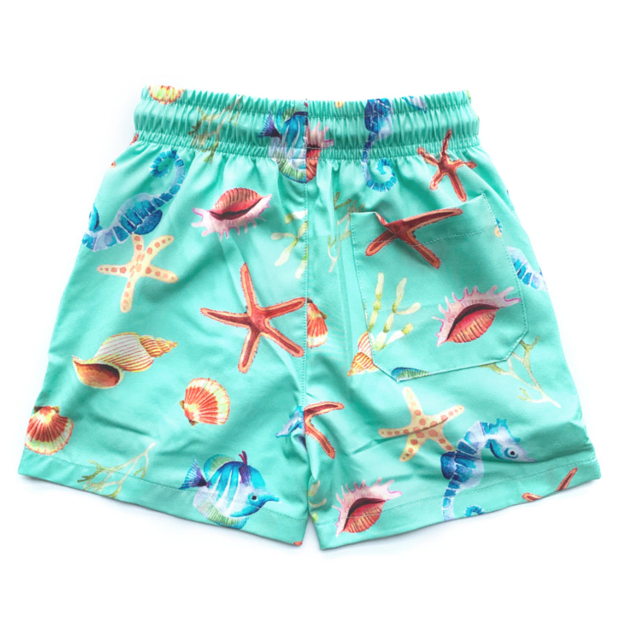 Hot sale Boys swim trunk beach shorts for summer holiday with pocket