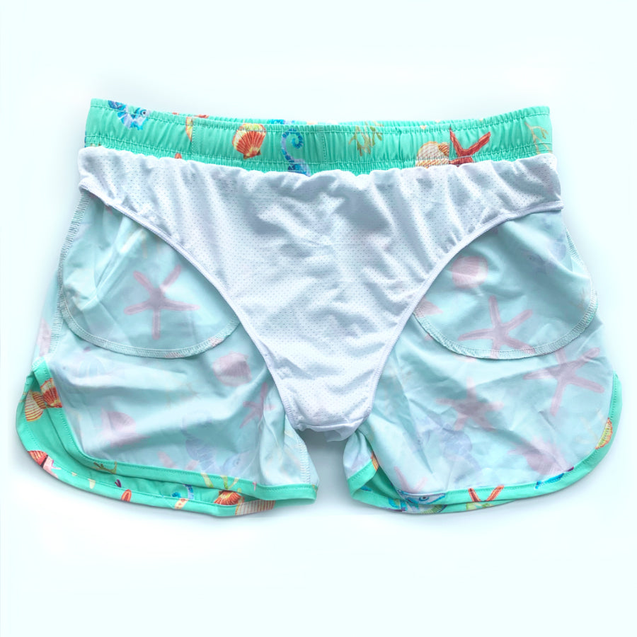 Fashion women swim trunk summer beach shorts for holiday with pocket