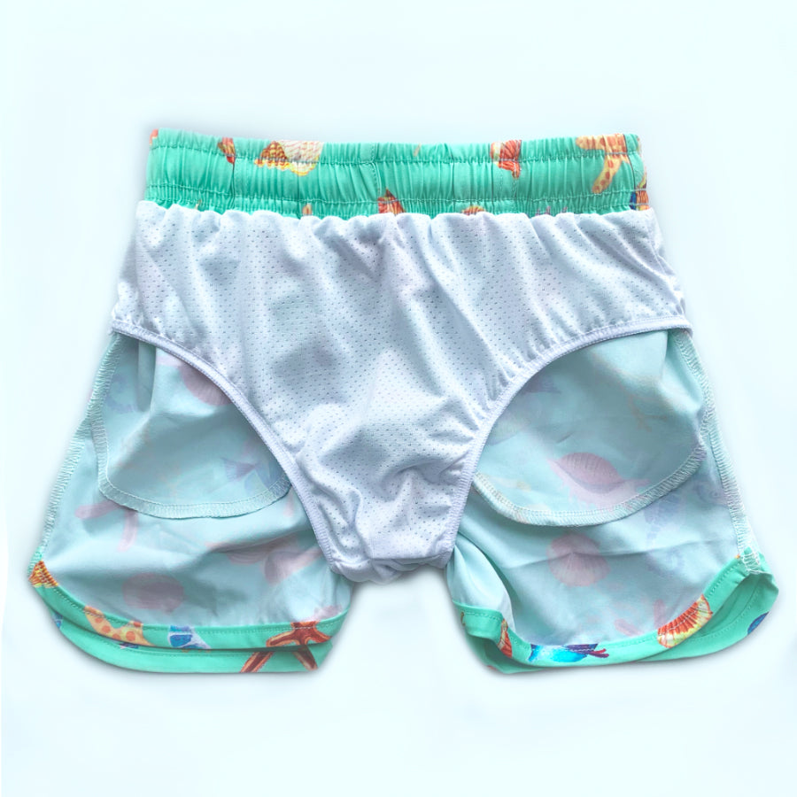 Hot sale girls swim trunk beach shorts for summer holiday with pocket