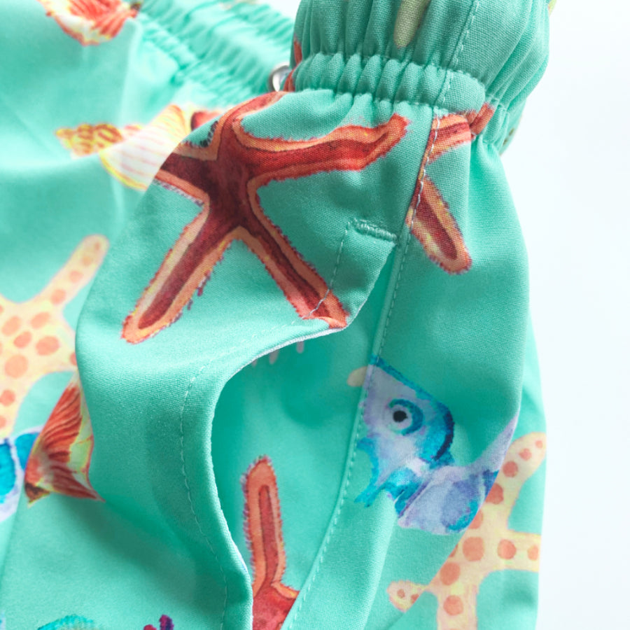 Hot sale Boys swim trunk beach shorts for summer holiday with pocket