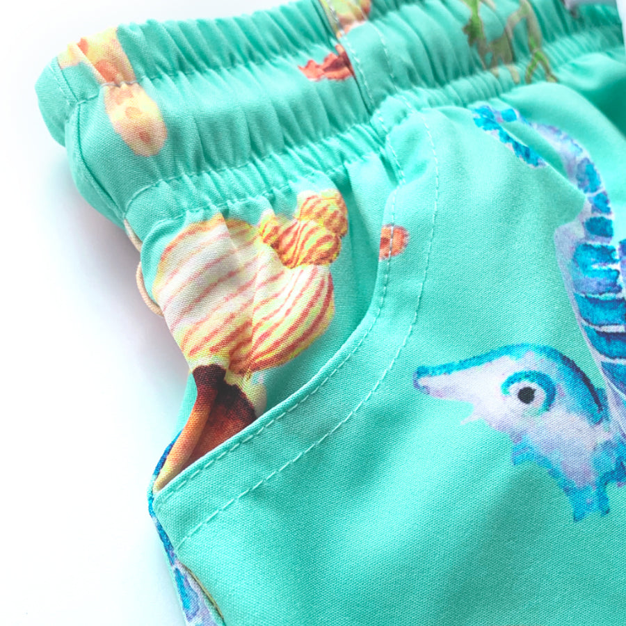 Fashion women swim trunk summer beach shorts for holiday with pocket