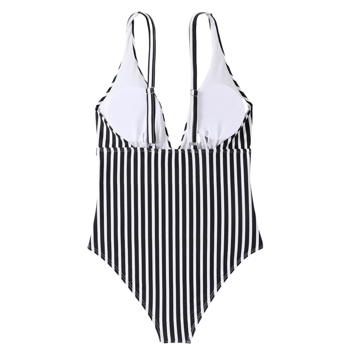Women One Piece Swimwear Sexy V Neck Striped Women Swimsuit