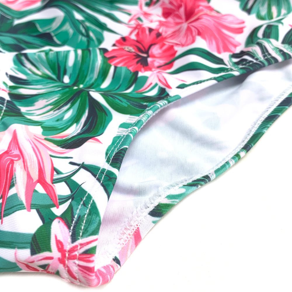 Girls Two Pieces SwimWear Kids Floral Swimming Beach Wear Girls Kids Swim Suit