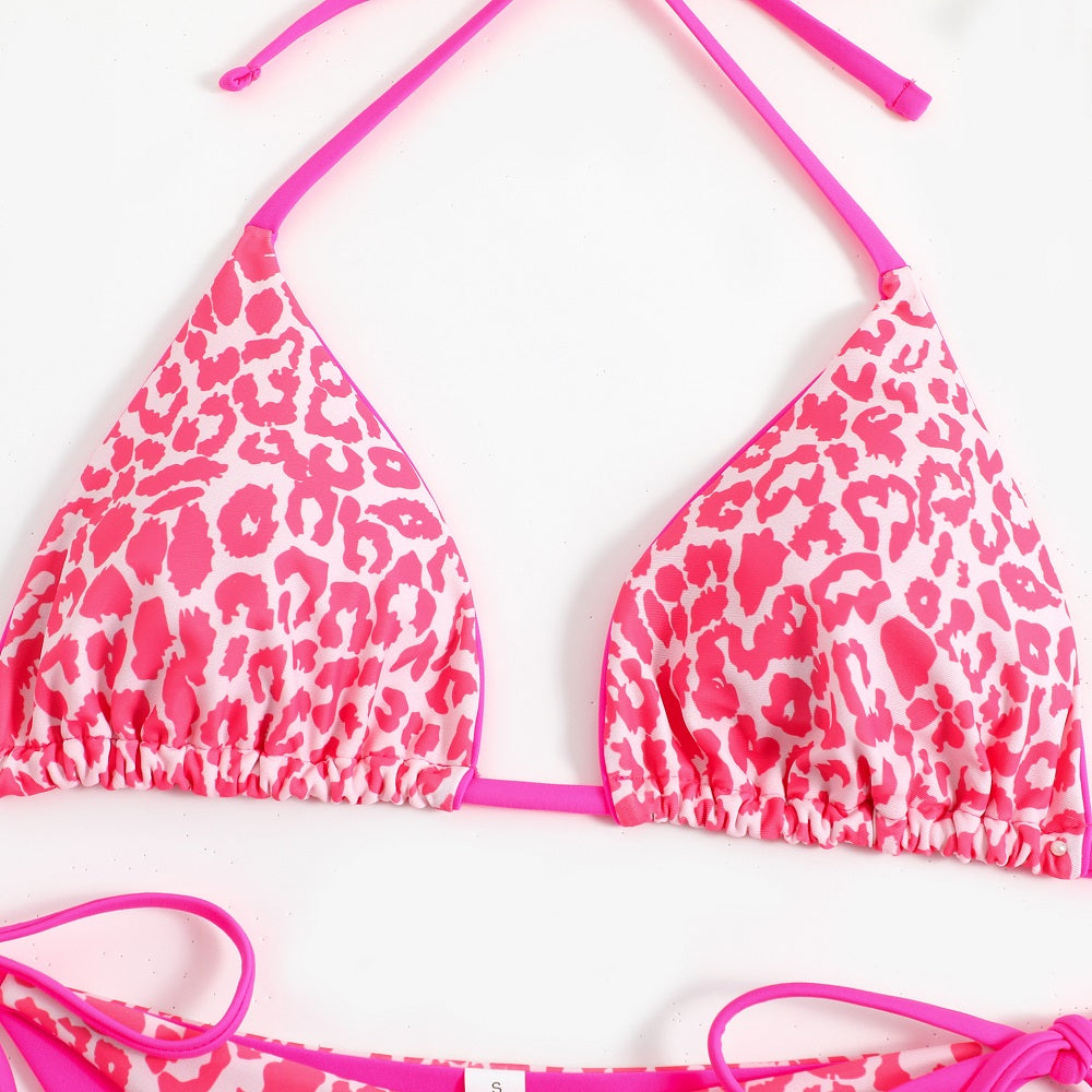 2 Pieces Sexy Bikini Set Leopard Print Swimwear For Women