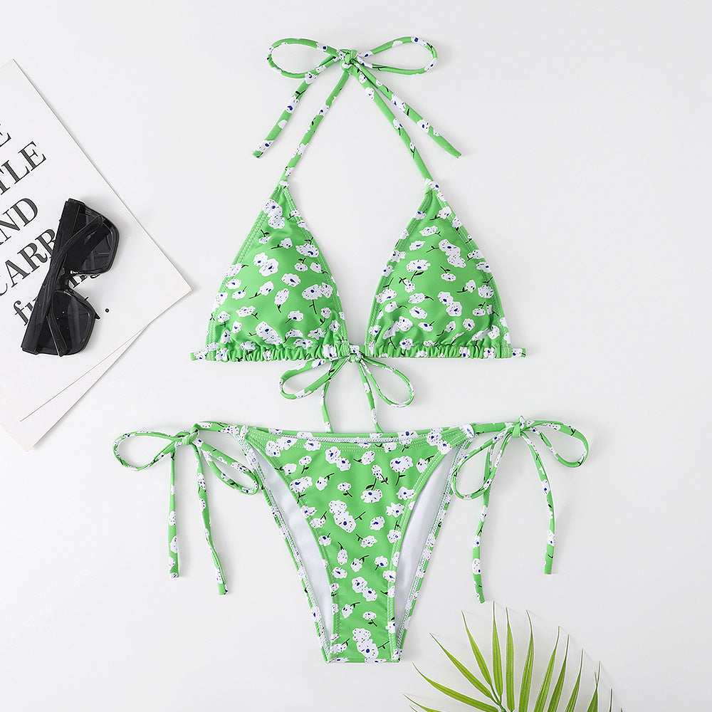 2 Pieces Sexy Bikini Set Print Mini Bikini Beach swimsuits for women
