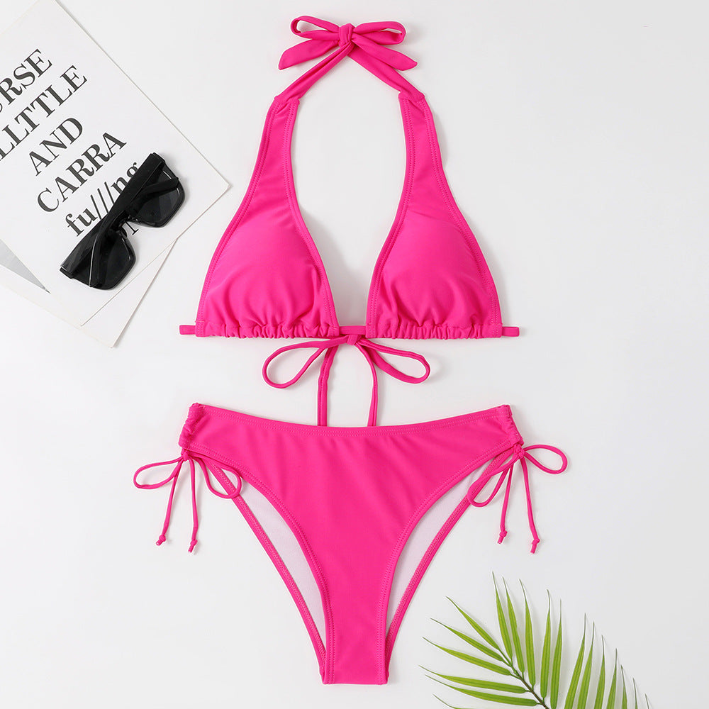 2 Pieces Bikini Set New Sexy Beach Vacation Straps Solid Color