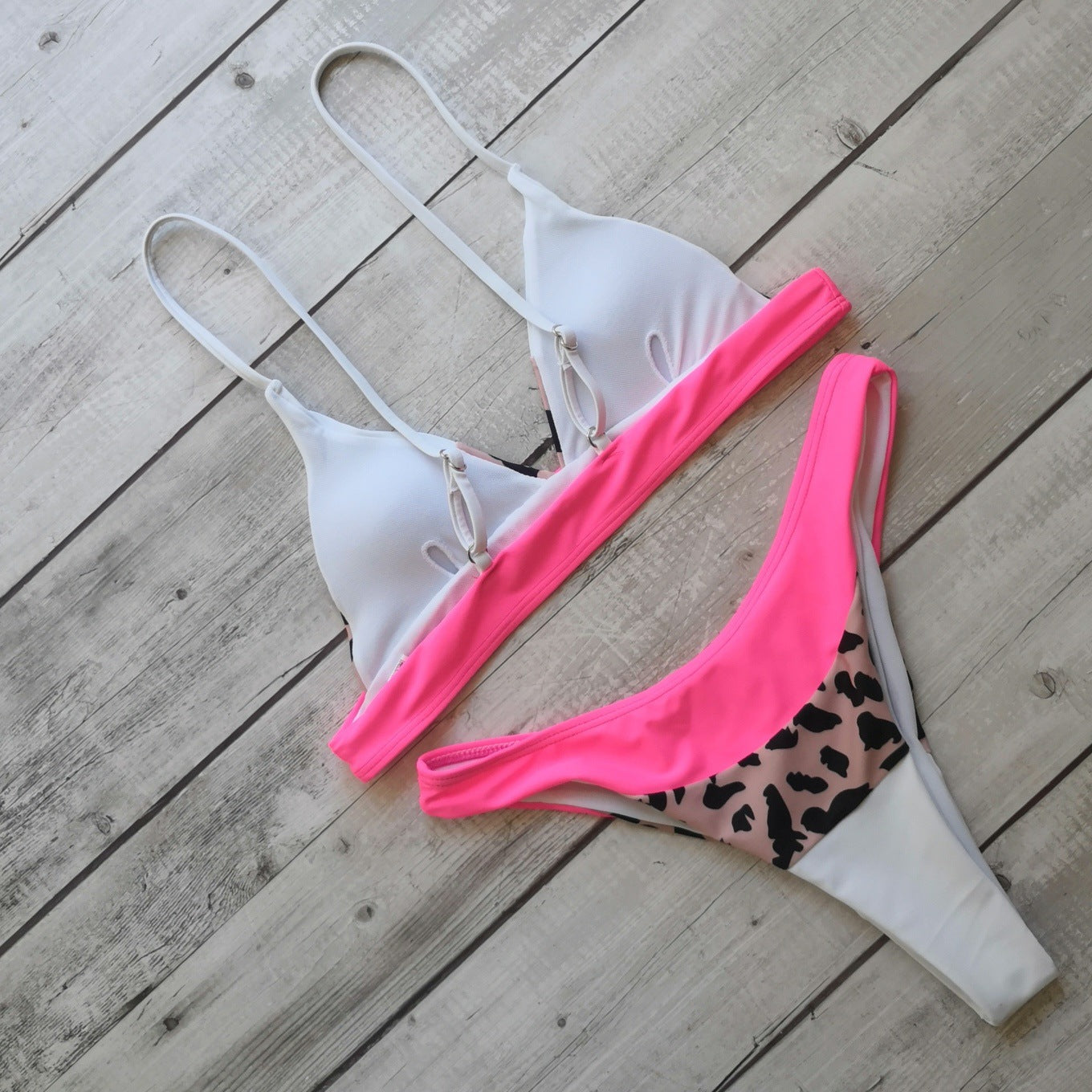 2023 Sexy Leopard Low Waist Triangle Splice Beach Swimsuit