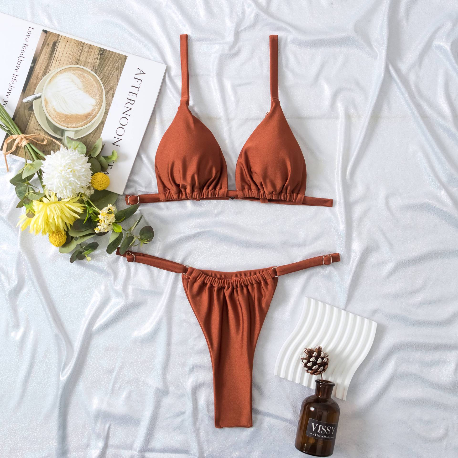 2-Piece Micro Swimsuit Thong Brazilian Bikini Set
