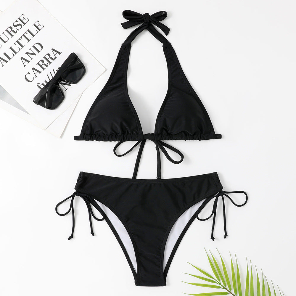 2 Pieces Bikini Set New Sexy Beach Vacation Straps Solid Color