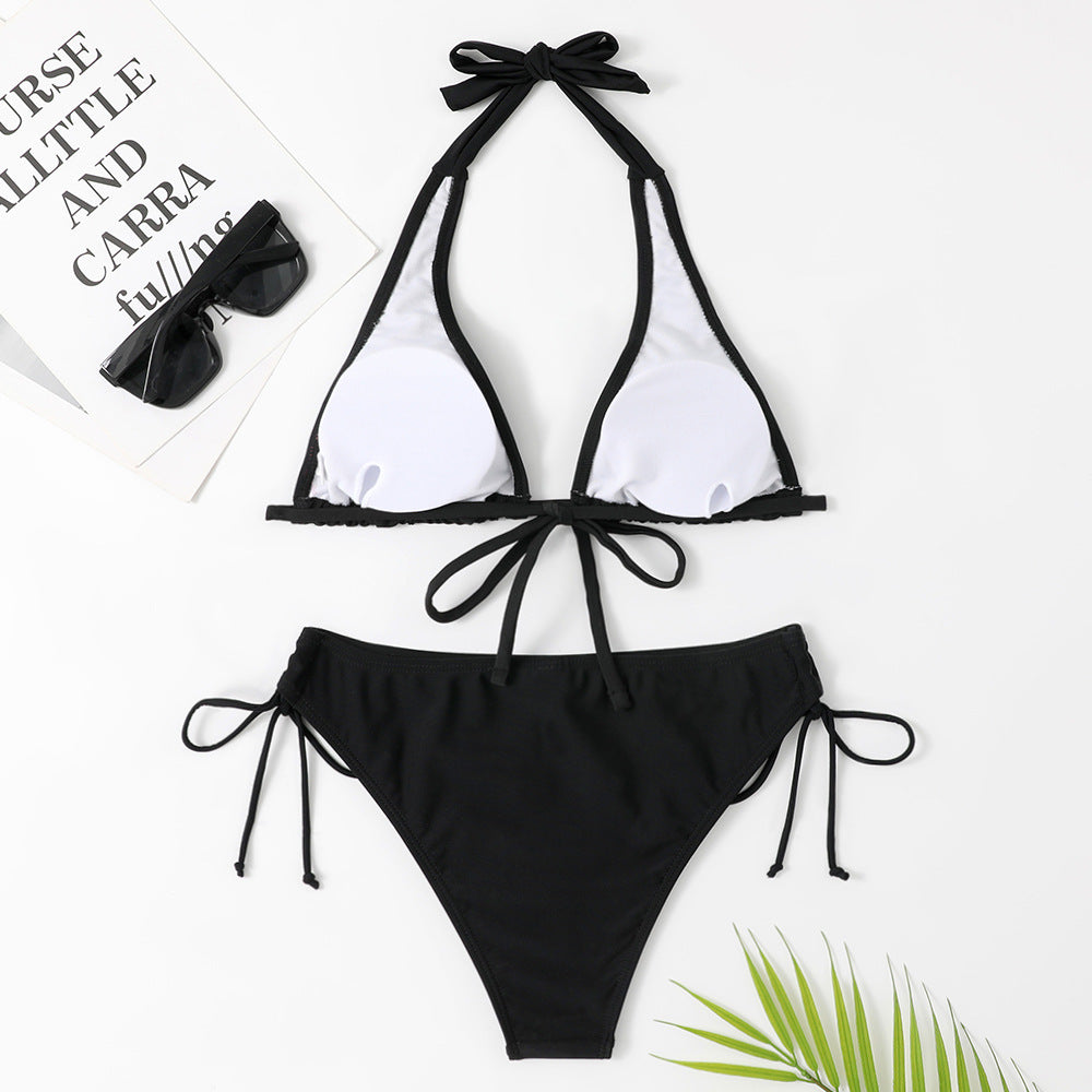 2 Pieces Bikini Set New Sexy Beach Vacation Straps Solid Color
