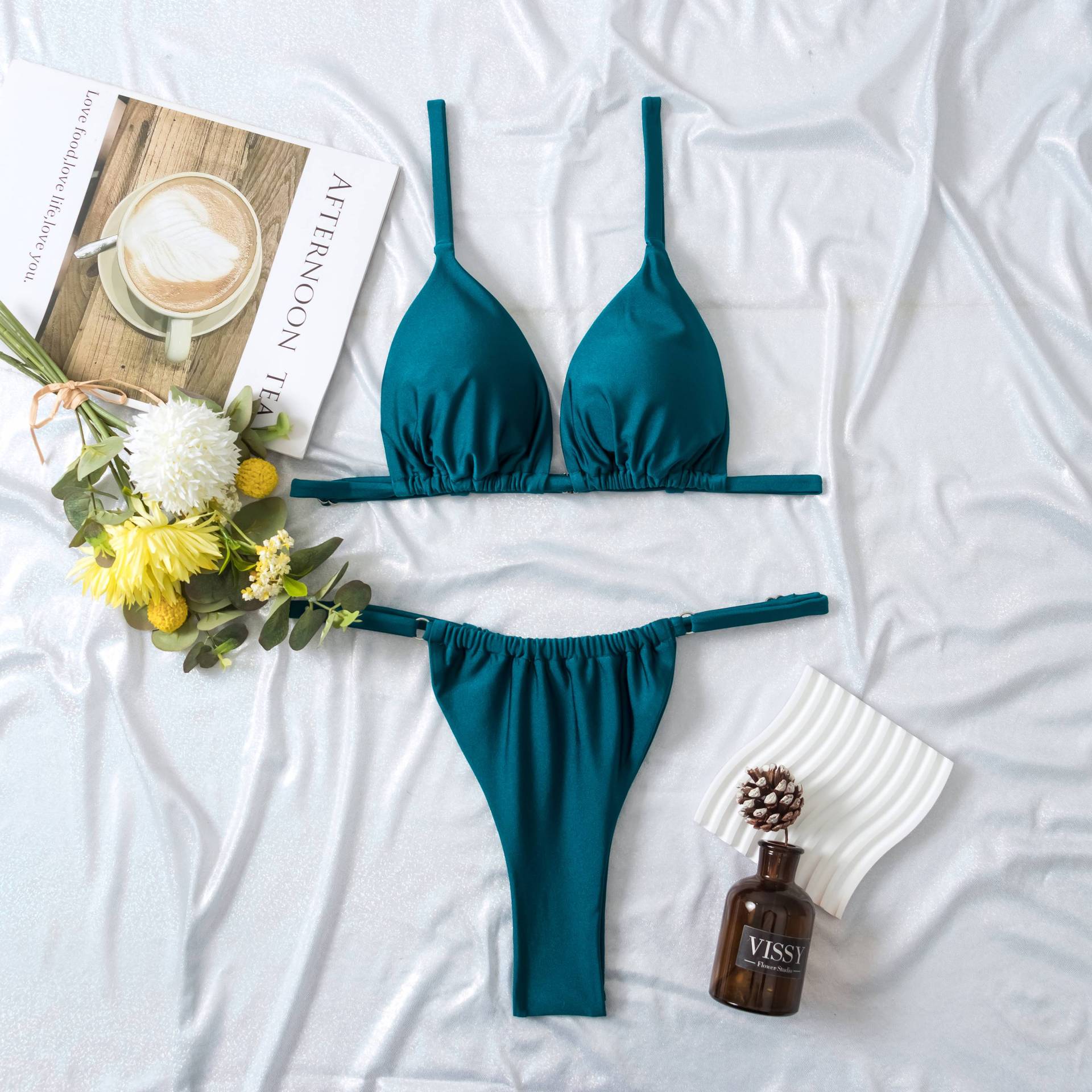 2-Piece Micro Swimsuit Thong Brazilian Bikini Set