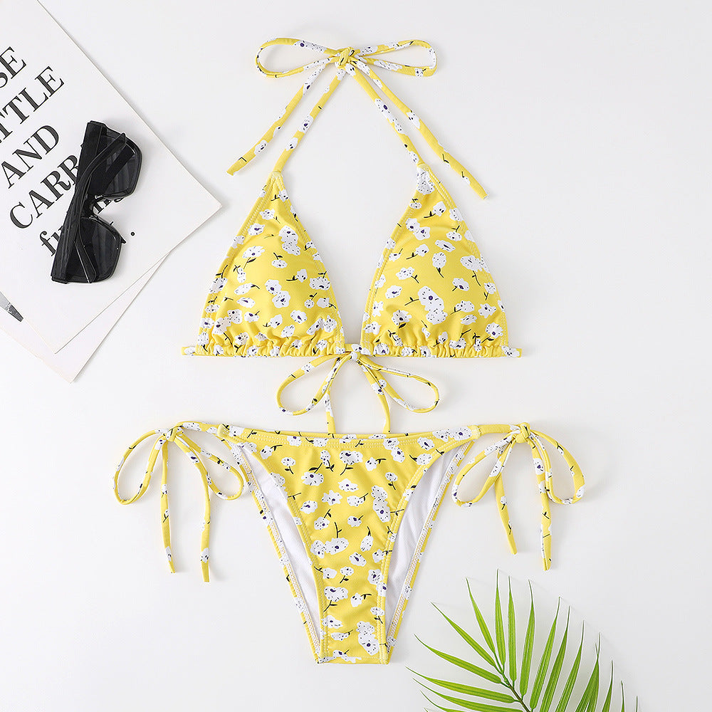2 Pieces Sexy Bikini Set Print Mini Bikini Beach swimsuits for women