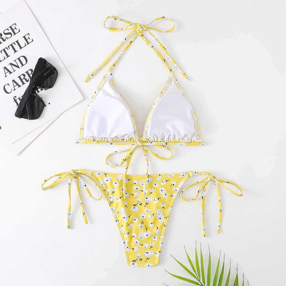 2 Pieces Sexy Bikini Set Print Mini Bikini Beach swimsuits for women