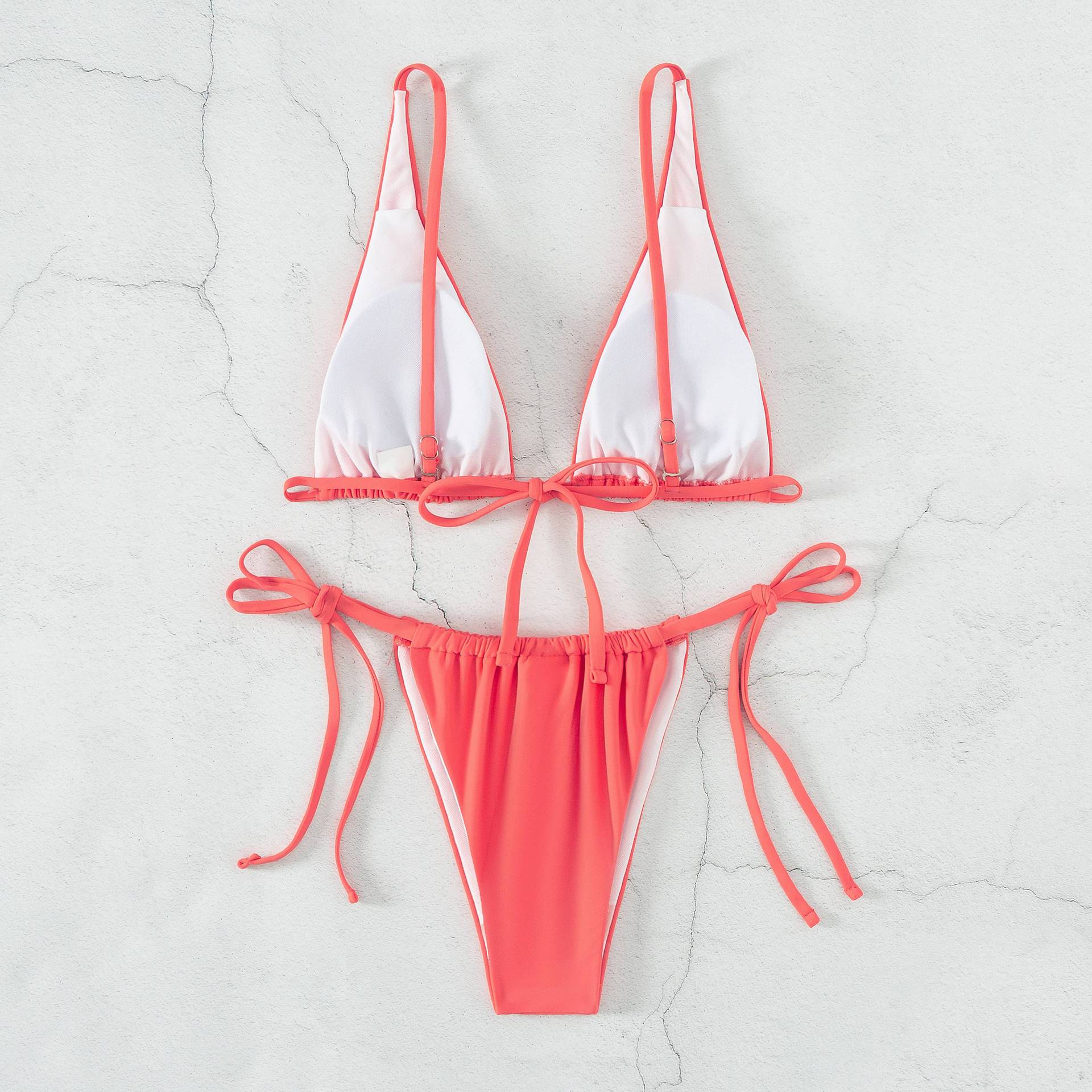 Two Piece Sexy String Triangle Print Bikini Swimwear