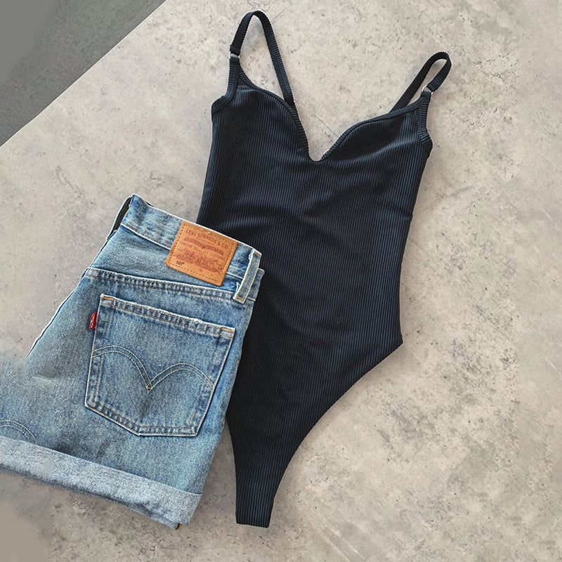 One-piece sling strap Swimwear high elastic quick drying slim sling swimwear