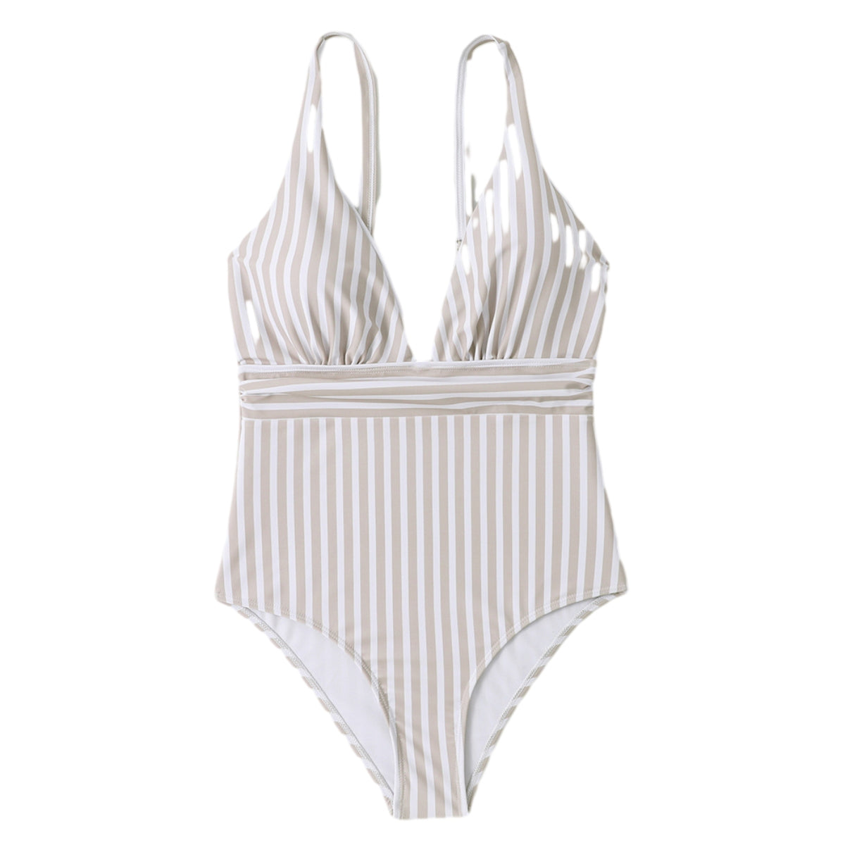 Women One Piece Swimwear Sexy V Neck Striped Women Swimsuit