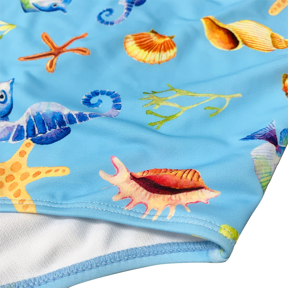 Fashion women one piece swimwear summer holiday blue swimwear