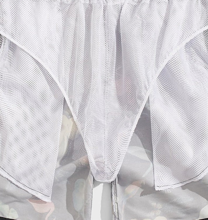 Mens Stripe Plus Size Swim Trunk